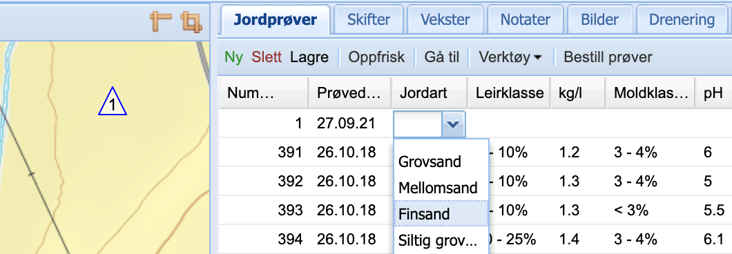 verdier jordprøver
